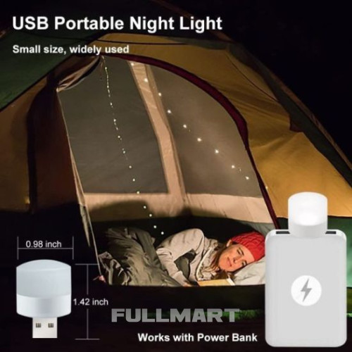 Портативна світлодіодна лампа-ліхтарик нічник 1W USB LED Light білий